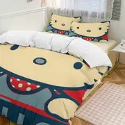 v854 Hello Kitty 3-Piece Twin Bed Set - Includes 1 Single Comforter And 2 Pillowcases Bedding - Fade Resistant Microfiber - Hello Kitty io854