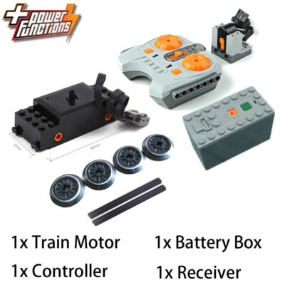 Power Functions 4pcs Battery Box Train Motor IR Receiver Controlled For Lego Set