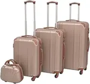 [Generic] VRAXO Four Piece Hardcase Trolley Set Champagne -11.65KG,91193