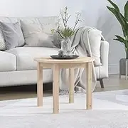 Solid Pine Coffee Table 55x45 cm | Modern Wooden Round Tables for Living Room, Farmhouse Center, Wood Table, Round Tea Table for Home Décor