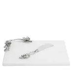 Michael Aram White Orchid Small Cheeseboard with Knife