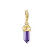 Buy Gold Charm Pendant hexagon with imitation amethyst by Thomas Sabo online - THOMAS SABO Australia