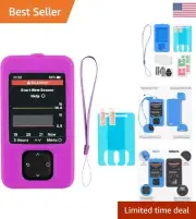 Soft Silicone Dexcom G7 Receiver Case with Lanyard & Screen Protector - Purple