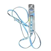 Rogz Pupz Blue Reflective Dog Long Thin Coolest Pet Dog Bone Silver Leash
