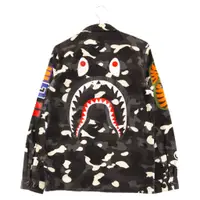 在飛比找蝦皮購物優惠-A BATHING APE 安逸猿襯衫多色 鯊魚標誌 迷彩 