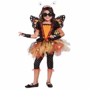 Magnificent Monarch Butterfly Garden Fairy Insect Story Book Week Girls Costume
