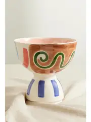 [LRNCE] LRNCE - Saladier Painted Terracotta Fruit Bowl - White - One size One size White