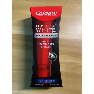 現貨供應美國原裝Colgate 高露潔 Optic White Pro 系列5% 過氧化氫美白牙膏