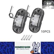 10 x White Front Marker Lamps ADR Compliant E Mark 12v/24v Multivolt (10pcs)