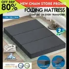 STARRY EUCALYPT Foldable Mattress Folding Foam Mattresses Portable Double Grey