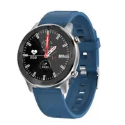 Full Round Touch Display Smart Watch Men IP68 Waterproof Heart Rate Blood Pressure Monitor 5 Days Standby Smartwatch - Blue