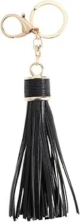 [ANDRESLAD] Women Bag Charms Tassel Car Keychain Tassel Bag Charm Bag Charm Key Chain Black