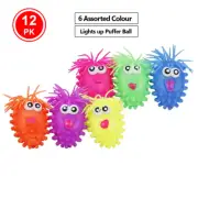 12 x Light Up Puffer Play Ball Pineapple Stress Relief Soft Throw Kids Gift Toys