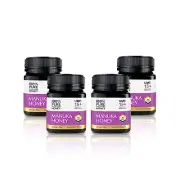 Organic Pure Manuka Honey UHF 15+ 250g, 4 Packs, Soothes Cough & Sore Throat