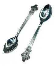 Vintage Rolex Lucerne Bucherer of Switzerland Souvenir Spoons Set of 2