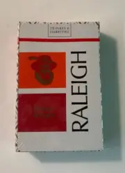 Vintage Raleigh cigarettes playing cards, Bridge size, sealed