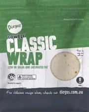 Diego's GoWell Classic Wrap (8Pack) 400g