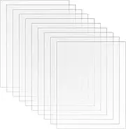 NIYANGLE 10pcs Clear Plastic Sheets for DIY Projects, Transparent Acrylic Boards for Picture Frames, A4 Size, Crafting and Painting Materials