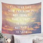 Skies Inspirational Quote Tapestry