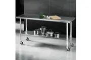 Cefito 1829x610mm Stainless Steel Kitchen Bench with Wheels 304