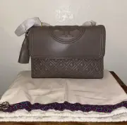 Tory Burch Silver Maple Fleming Purse Bag