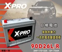 在飛比找Yahoo!奇摩拍賣優惠-【茂勝電池】X-PRO 90D26L 90D26R 汽車電瓶