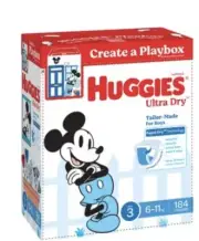 Huggies Boys Ultra Dry Nappies Size 3 Crawler 6-11 kg/ 184 Nappies SALE