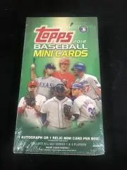 2012 Topps Baseball Mini Card Box Sealed 24 Packs Mike Trout, Harper Rookie Auto
