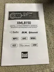 XML8150 Installation Owners Manual car stereo Dual Brand audio