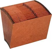 Globe-Weis PFXR217AHD /Pendaflex Heavy Duty Expanding File, Open Top, 21 Pockets, A-Z, 1/3 Cut Tabs, Letter Size, Brown (R217AHD)