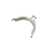1PC Metal Frame Kiss Clasp Arch For Clutch Coin Purse Bag Silver Tone 6.5cm