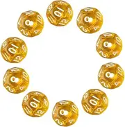 Dice D12, Polyhedral Dice 10 Pcs Clear 12 Sided Dices for DND MTG RPG Dungeons and Dragons Party Table Games 20mm (Transparent Yellow)
