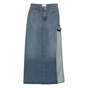 [Coperni] Coperni Garder Belt-detail Side-split Denim Skirt 38 FR BLUE