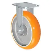 8" x 2" Sirius HD Donut Polyurethane on Aluminum Wheel - Rigid Casters - Plate S