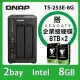 【QNAP】TS-253E-8G 2Bay NAS 搭【Seagate】Exos 8TB 企業級硬碟 x 2