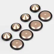 4pcs 23mm Aluminium Speaker Spike Base Pad Shockproof Isolation Stand Feet #Gold
