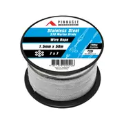 Pinnacle 1.5mm x 50m Stainless Steel Wire Rope