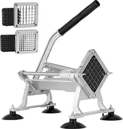VEVOR French Fry Cutter, Potato Slicer with 1/2-Inch and 3/8-Inch Stainless Steel Blades, Manual Potato Cutter Chopper with Suction Cups, Great for Potato, French Fries, Cucumber, Vegetables, Carrot