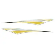 Glastron Boat Raised Graphic Decals 8634-2702 | 26 1/2 Inch 2PC Yellow