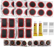 1Set Bicycle Tube Patch Kit Self Adhesive Tire Repair Patch Set for Road Bike Quick Easy Repair Without Glue Compact Storage for Cycling Bag Toolbox