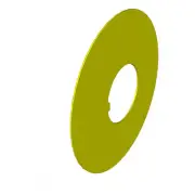 Baco Controls LWE60900 60mm Round Yellow Plastic Legend Plate MFGD