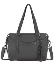 The Sak Womens Robertson Leather Satchel (Dark Gray)