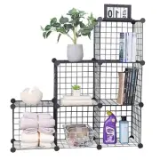 Organizer6 Cube Closet Organizers and StorageWire Metal Grids BookshelfStackable