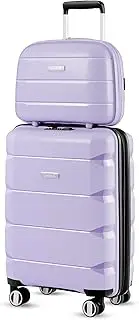 [LUGGEX] Carry on luggage set 2 Piece, Expandable and Lightweight - Elevate Your Journey, Violet, Carry-On Set (14/20), Travel Suitcase With Wheels