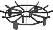 VEVOR Log Grate, 27 inch Heavy Duty Wheel Fire Grate with 6 Support Legs, Solid Powder-Coated Steel Bars, Log Firewood Burning Rack Holder for Wood Stove and Outdoor Camping Fire Pit