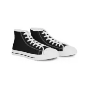 Men's High Top Sneakers - Black and White - Negro Blanco