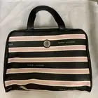 Tommy Hilfiger Satchel Pink Black Striped Handbag Purse. Wallet OS/TU Nice!!!