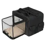Buddy & Belle Foldable Soft Dog Crate Small/Medium - Small / Black