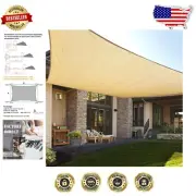Luxurious 10' x 16' Sun Shade Sail - Classic Sand Canopy for Outdoor Spaces