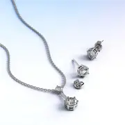 Boxed Divine Crystal White Gold Set Embellished with SWAROVSKI® Crystals